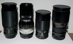 Size comparison of various 200mm lenses