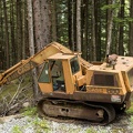 broken backhoe