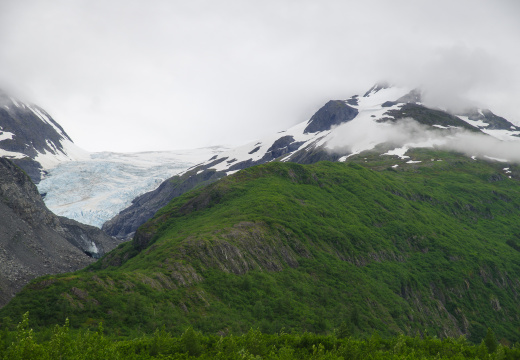 Glaciers on drive from Whittier to Anchorage