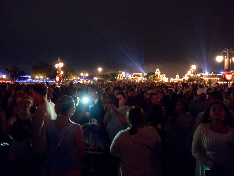 Crowd waiting for fireworks