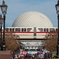 Monorail Red and Spaceship Earth