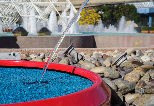 Leapfrog fountains at Imagination Pavilion