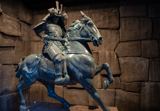 Samurai on horseback in Japan pavilion