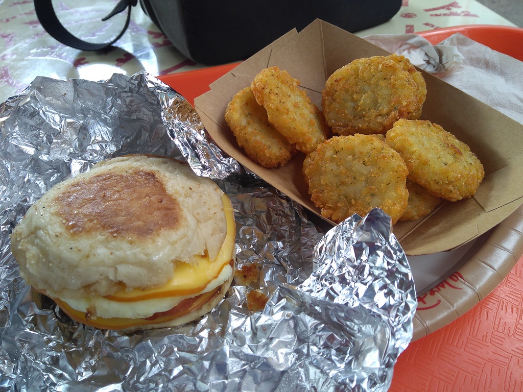 201901 WDW-141 Canadian Bacon English Muffin from Yak & Yeti Local Food Cafes.jpg