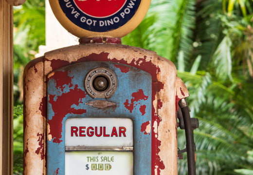 Gas pump outside gift shop