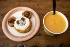 Chicken corn chowder and Mickey cookie from The Mara