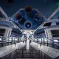 Space Mountain lights-on from PeopleMover