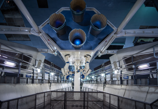 Space Mountain lights-on from PeopleMover