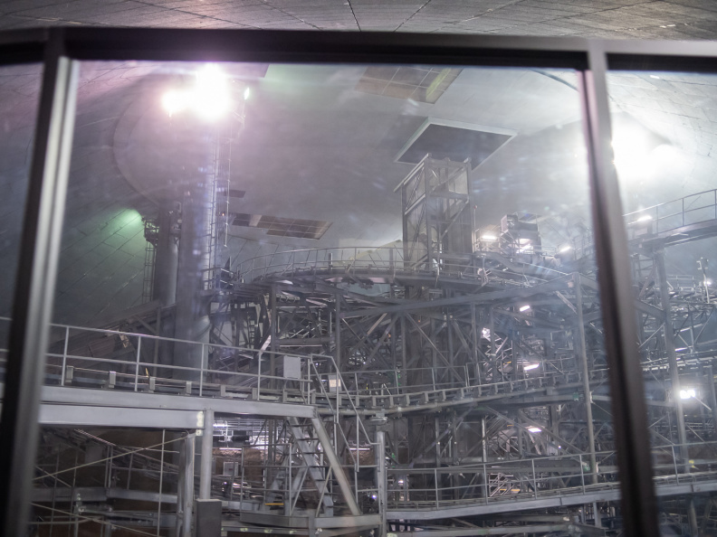 Space Mountain lights-on from PeopleMover