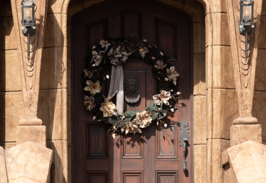 Haunted Mansion front door from Liberty Belle