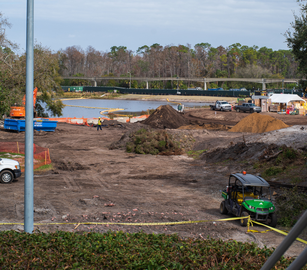 Tron coaster construction from PeopleMover