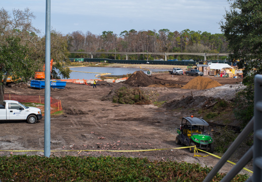 Tron coaster construction from PeopleMover
