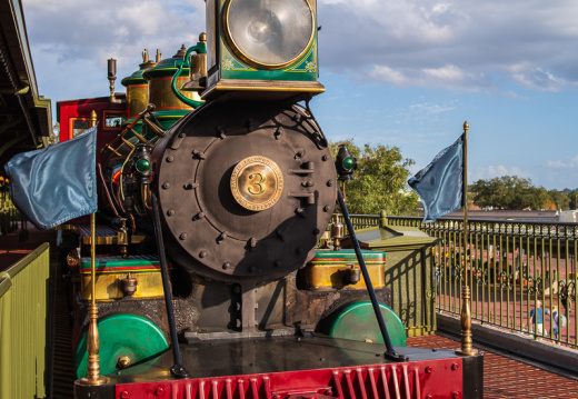 Roger E Broggie train in Main Street station