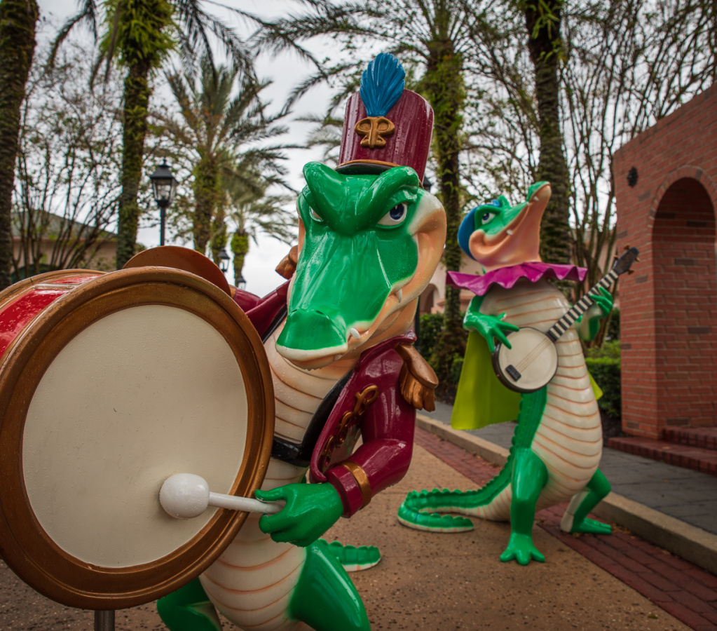 Alligator jazz band at Port Orleans