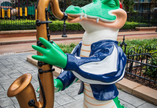 Alligator jazz band at Port Orleans