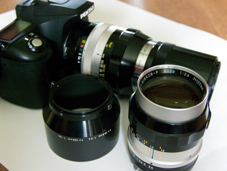 Nikkor 105mm F2.5 and 20cm F4