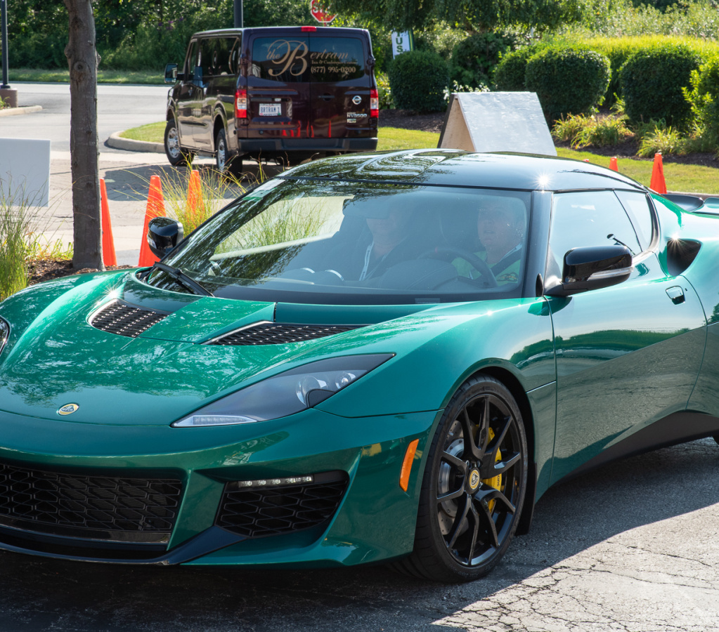 Cathy test driving Evora 400