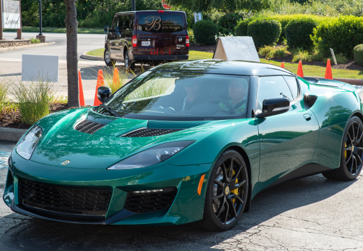 Cathy test driving Evora 400