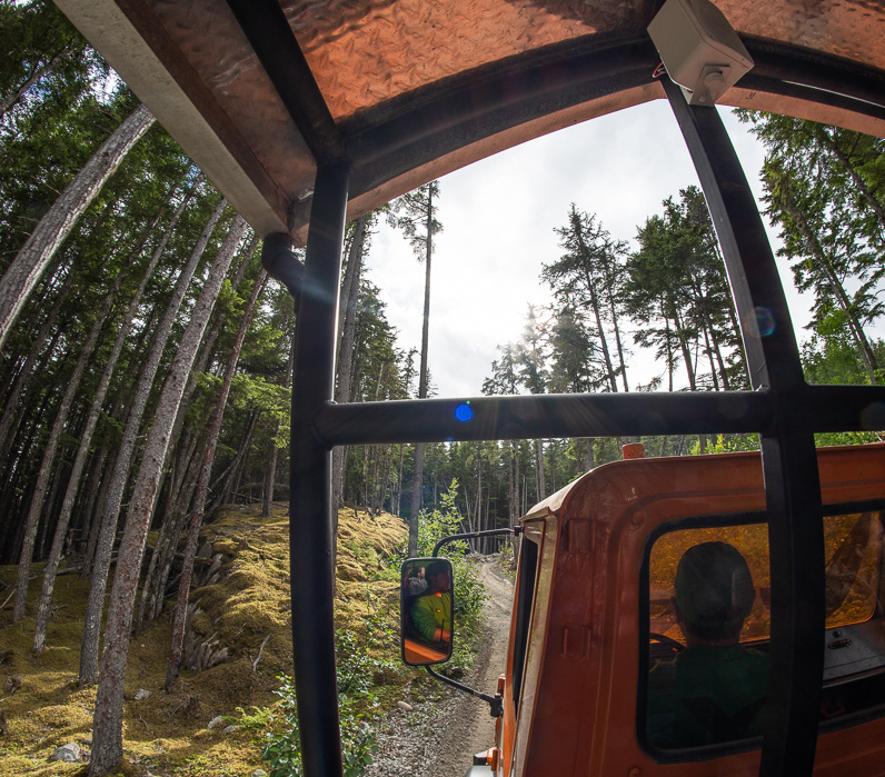 traveling to zipline location