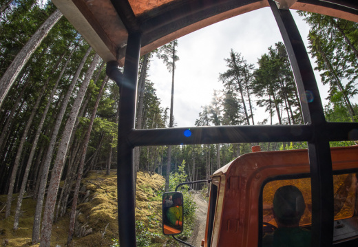 traveling to zipline location