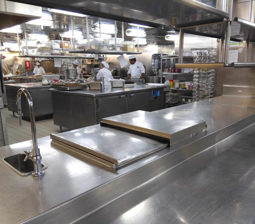 Tour of ship's galley