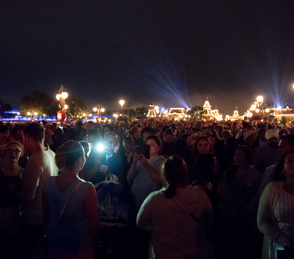 Crowd waiting for fireworks