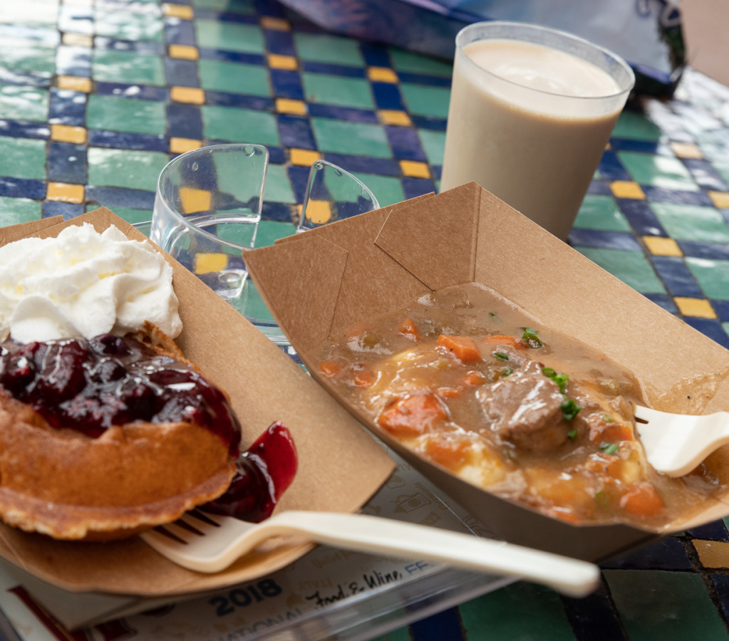 Beer-braised Beef, Belgian Waffle, Chilled Coffee