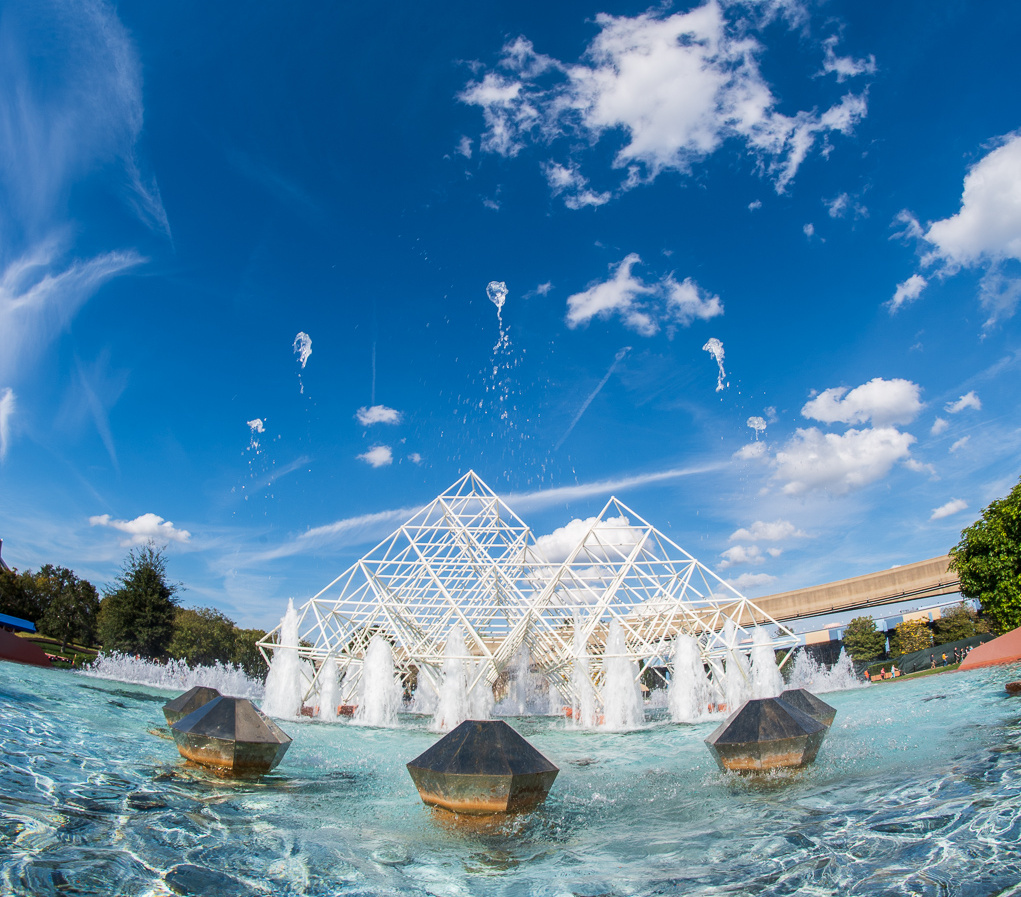 Jellyfish fountains at Imagination Pavilion