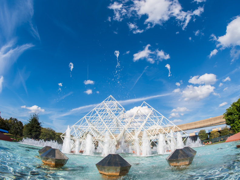 Jellyfish fountains at Imagination Pavilion