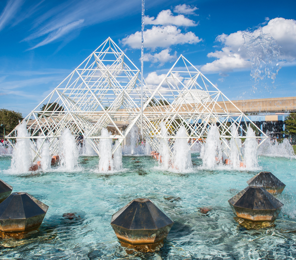Jellyfish fountains at Imagination Pavilion