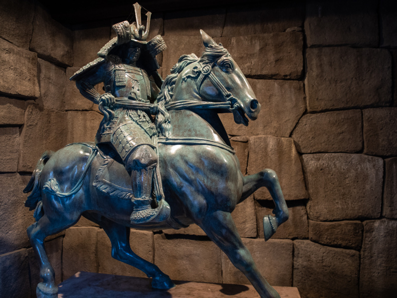 Samurai on horseback in Japan pavilion