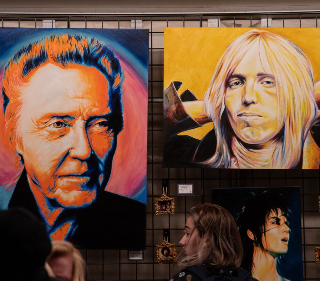 Christopher Walken and Tom Petty paintings