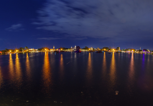 World Showcase night fisheye
