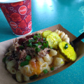 Baked Macaroni & Cheese with pulled pork from Eight Spoon Cafe