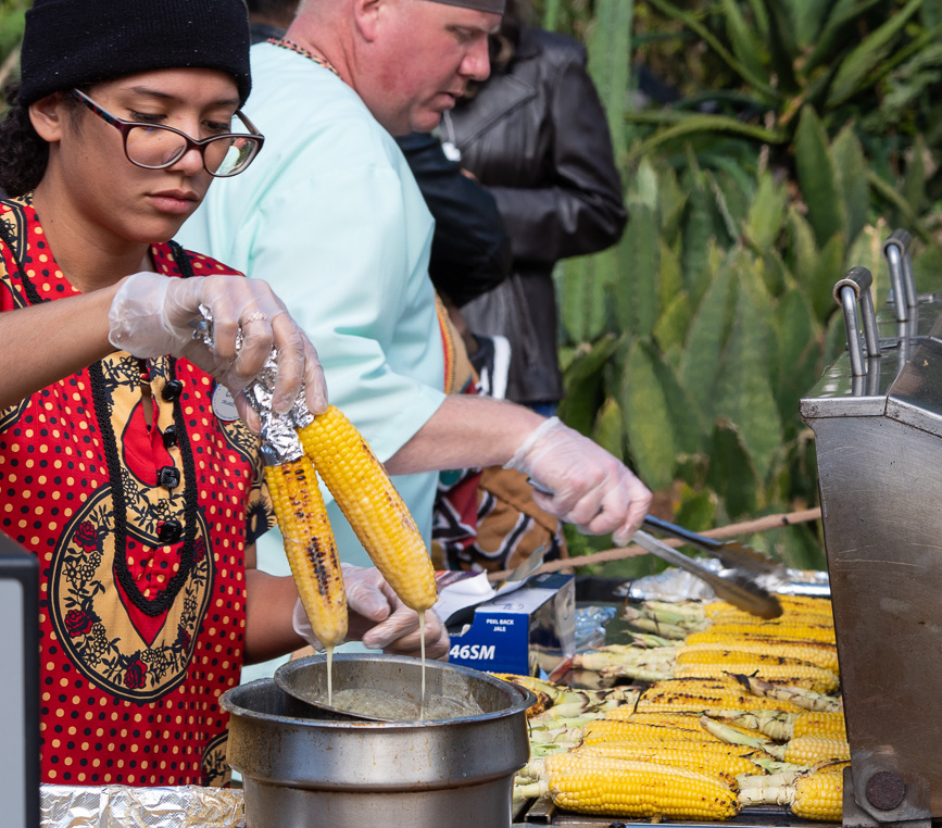 Butter dripping from corn