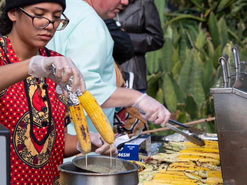 Butter dripping from corn