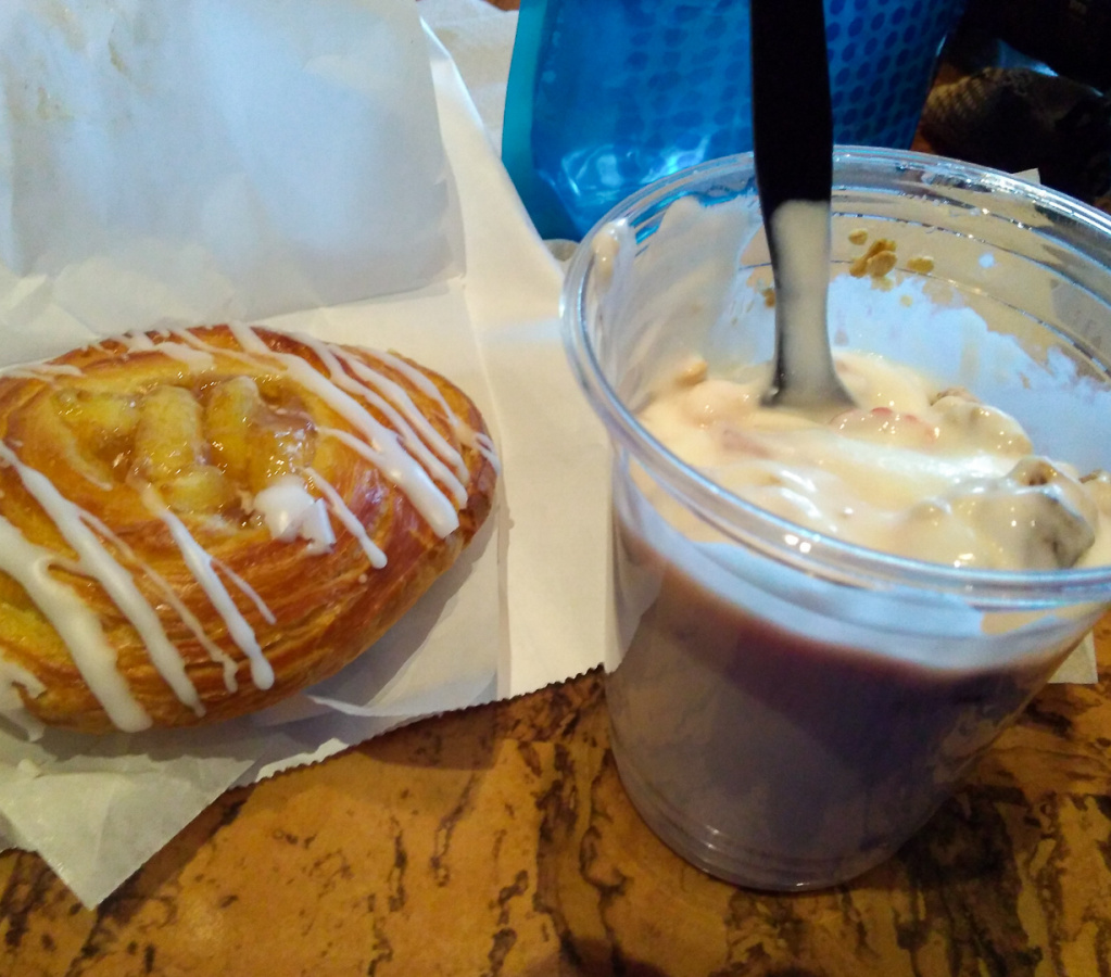 Apple danish and yogurt parfait from Contempo Cafe