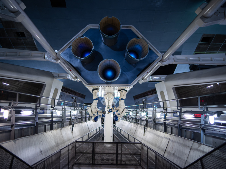Space Mountain lights-on from PeopleMover