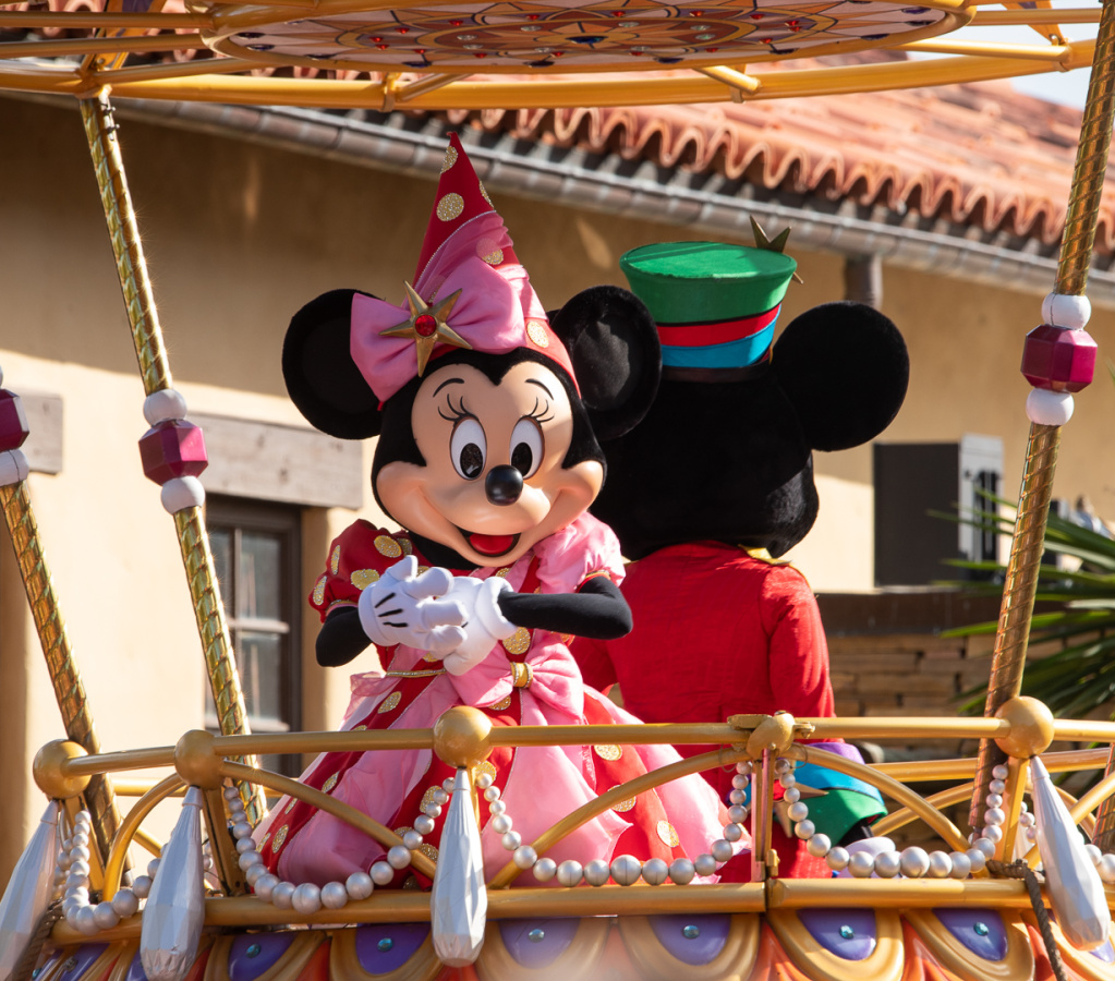 Mickey and Minnie in Festival of Fantasy Parade