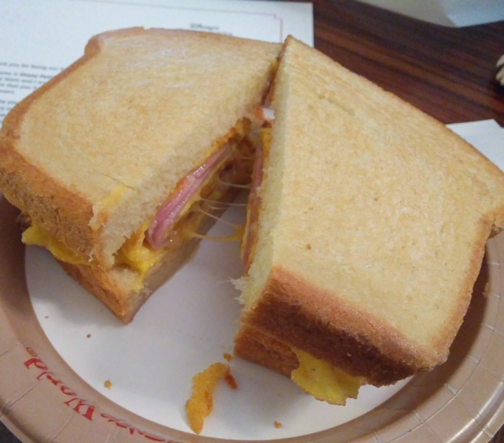 Grilled breakfast sandwich from Contempo Cafe