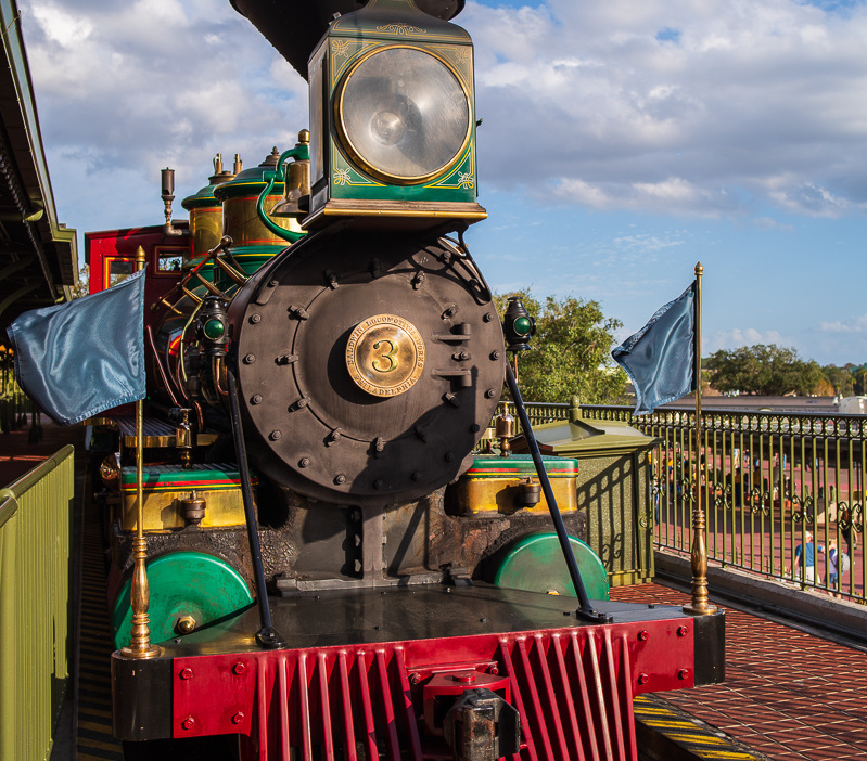 Roger E Broggie train in Main Street station