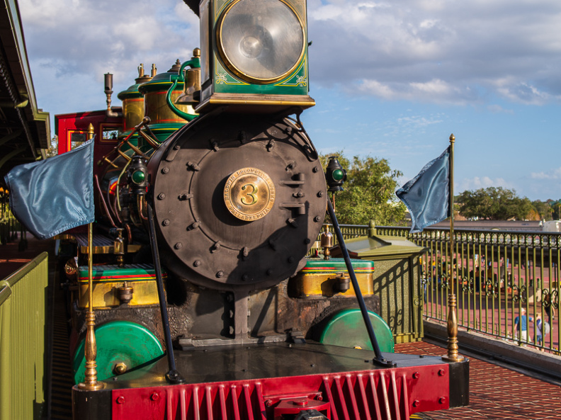 Roger E Broggie train in Main Street station
