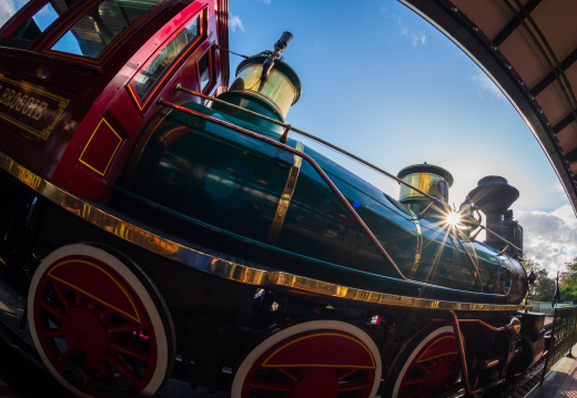 Roger E Broggie train in Main Street station