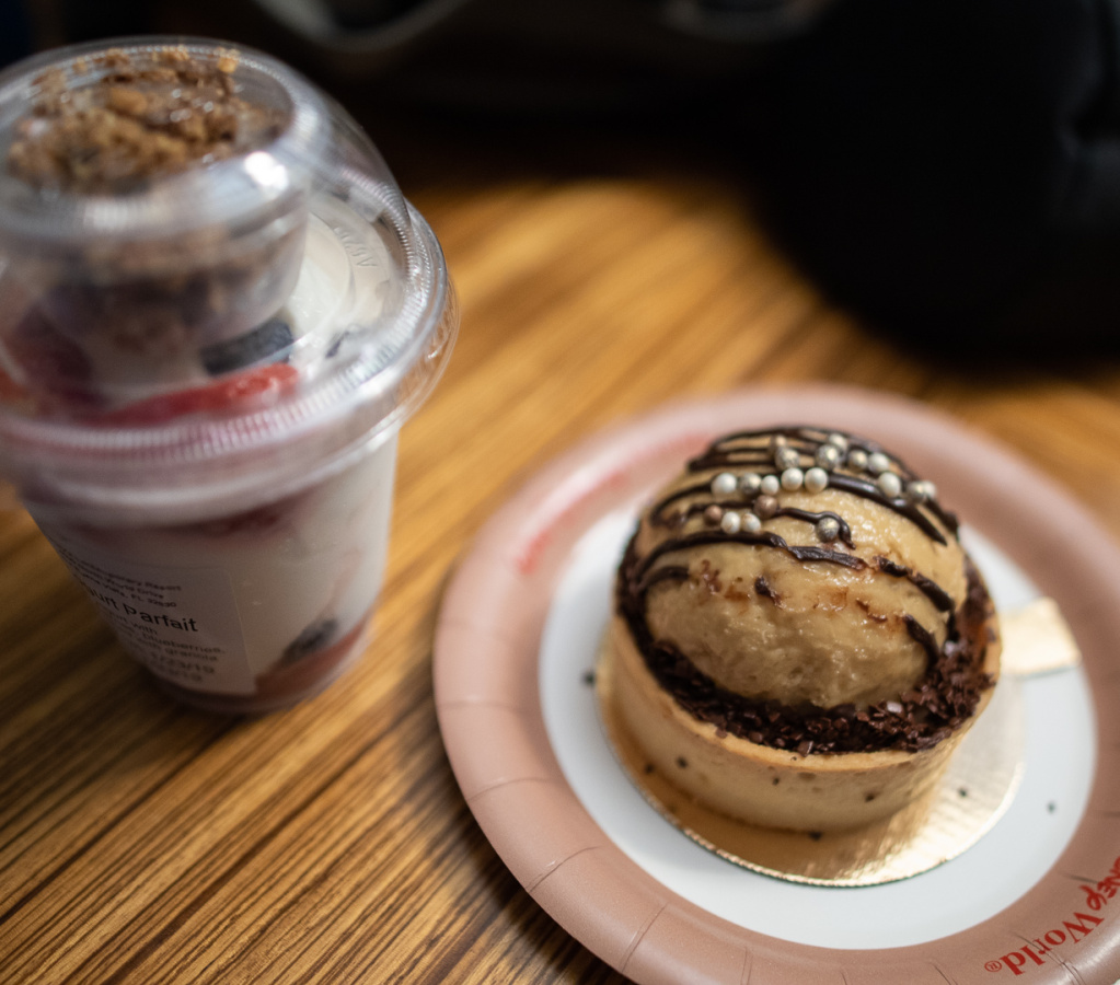 Yogurt parfait and peanut butter pie from Contempo Cafe