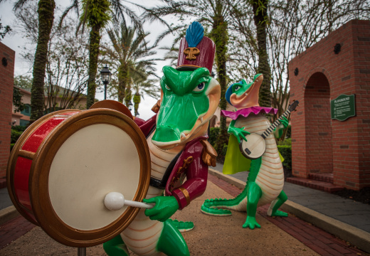 Alligator jazz band at Port Orleans