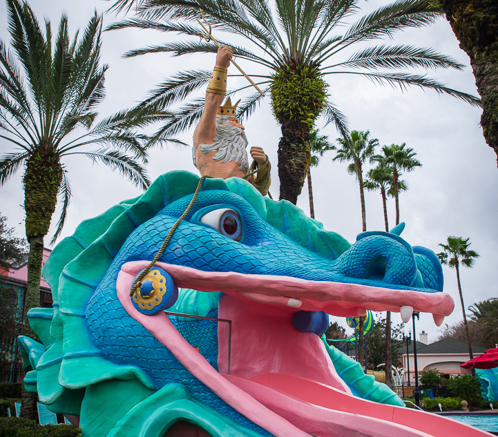 King Triton waterslide at Port Orleans