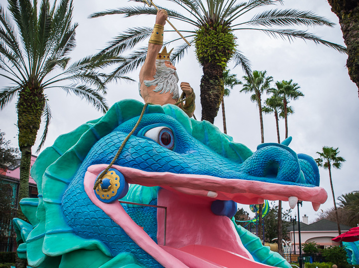 King Triton waterslide at Port Orleans
