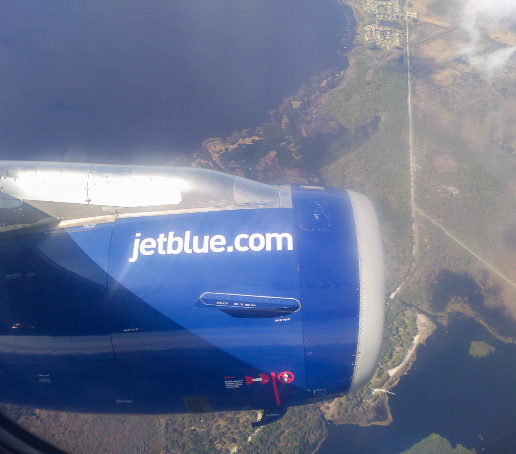 View from plane after takeoff