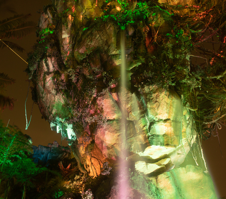 Pandora at night, yellow filter