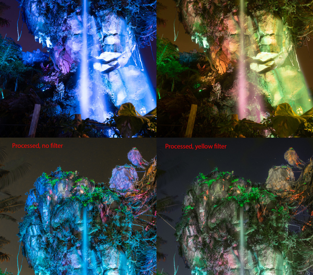 Yellow filter comparison